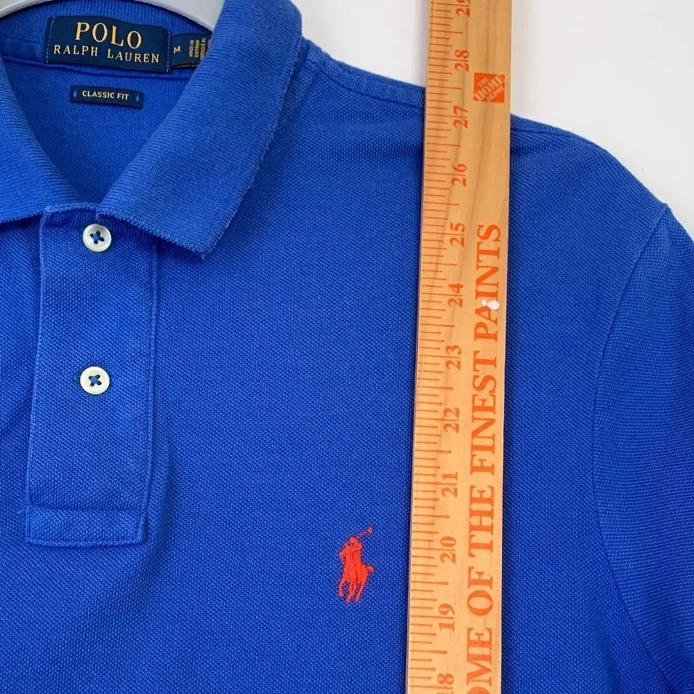 Polo by Ralph Lauren Classic Fit Men's Royal Blue Cotton Polo Shirt Size M